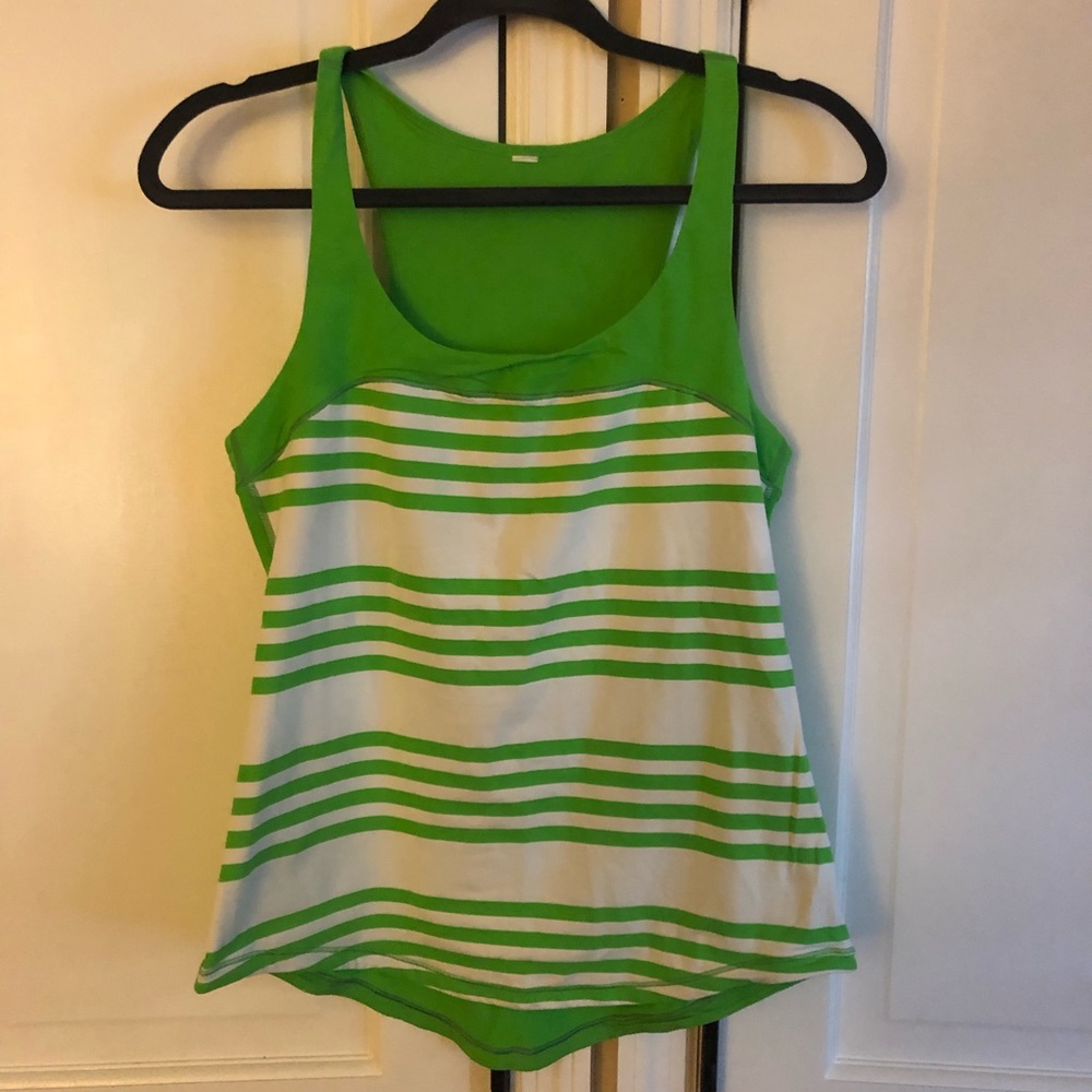 Lululemon Run: First Base Tank Frond Green Sz 6